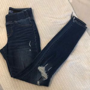 Old navy dark distressed jeans
